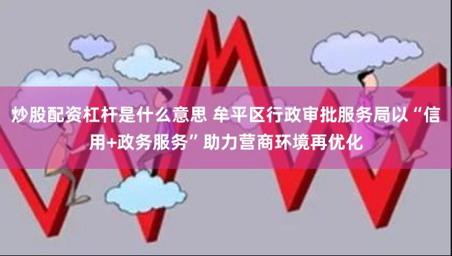 炒股配资杠杆是什么意思 牟平区行政审批服务局以“信用+政务服务”助力营商环境再优化